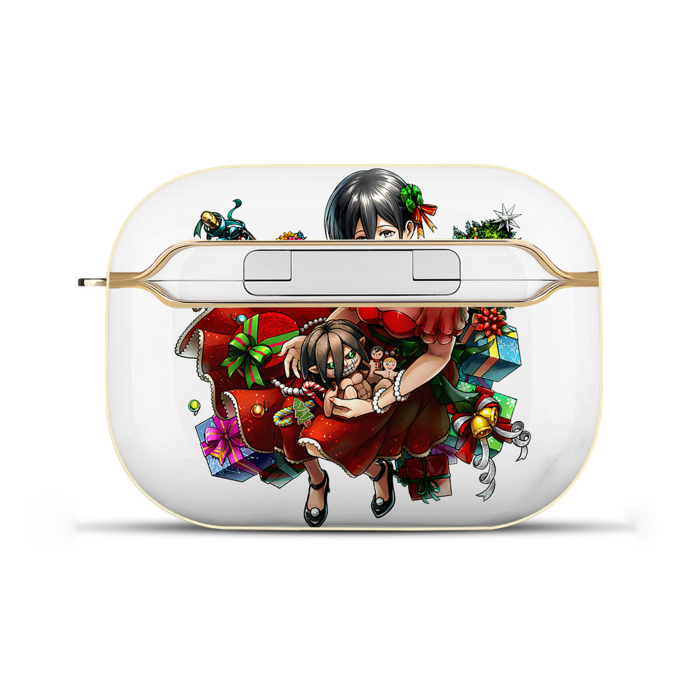 （画像用） 進撃の巨人 ミカサ·アッカーマン Attack on Titan Mikasa Ackerman 【AirPods Pro用】ハードシェル保護ケース｜耐衝撃・防指紋・カラビナ付き商品仕様