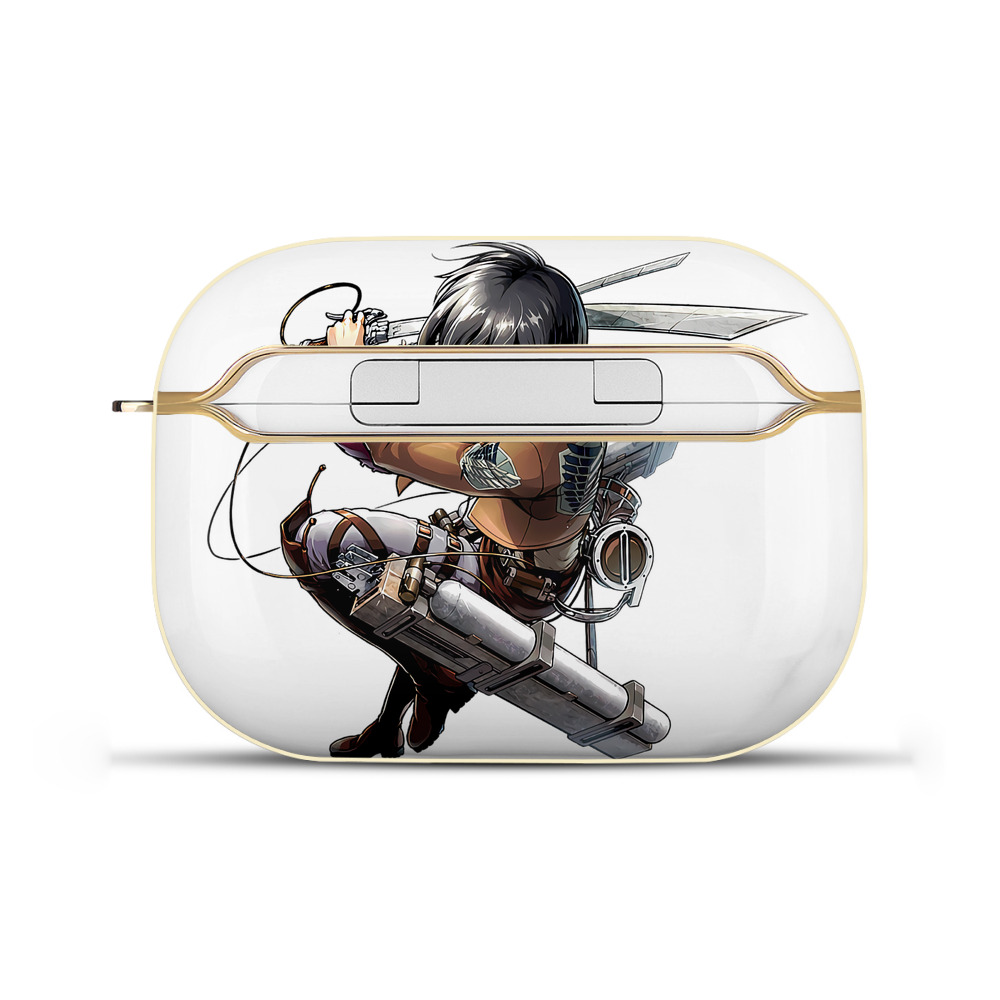 （画像用） 進撃の巨人 ミカサ·アッカーマン Attack on Titan Mikasa Ackerman 【AirPods Pro用】ハードシェル保護ケース｜耐衝撃・防指紋・カラビナ付き商品仕様