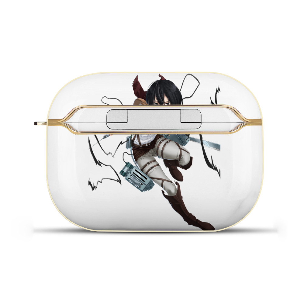（画像用） 進撃の巨人 ミカサ·アッカーマン Attack on Titan Mikasa Ackerman 【AirPods Pro用】ハードシェル保護ケース｜耐衝撃・防指紋・カラビナ付き商品仕様