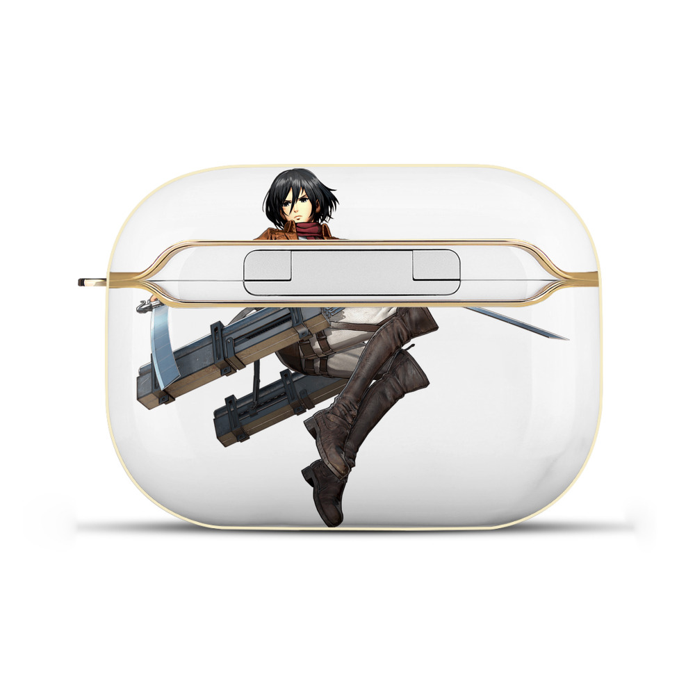 （画像用） 進撃の巨人 ミカサ·アッカーマン Attack on Titan Mikasa Ackerman 【AirPods Pro用】ハードシェル保護ケース｜耐衝撃・防指紋・カラビナ付き商品仕様