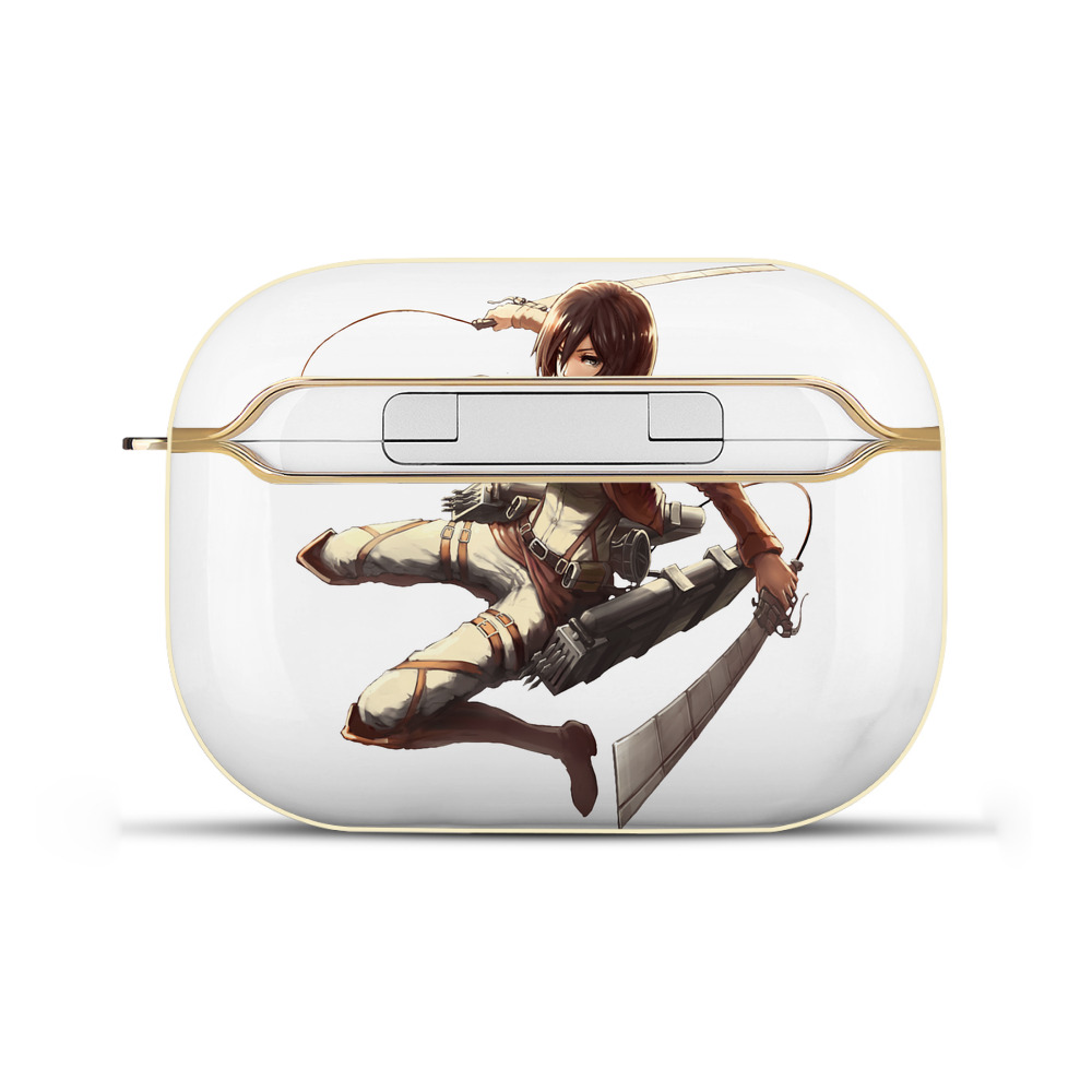 （画像用） 進撃の巨人 ミカサ·アッカーマン Attack on Titan Mikasa Ackerman 【AirPods Pro用】ハードシェル保護ケース｜耐衝撃・防指紋・カラビナ付き商品仕様