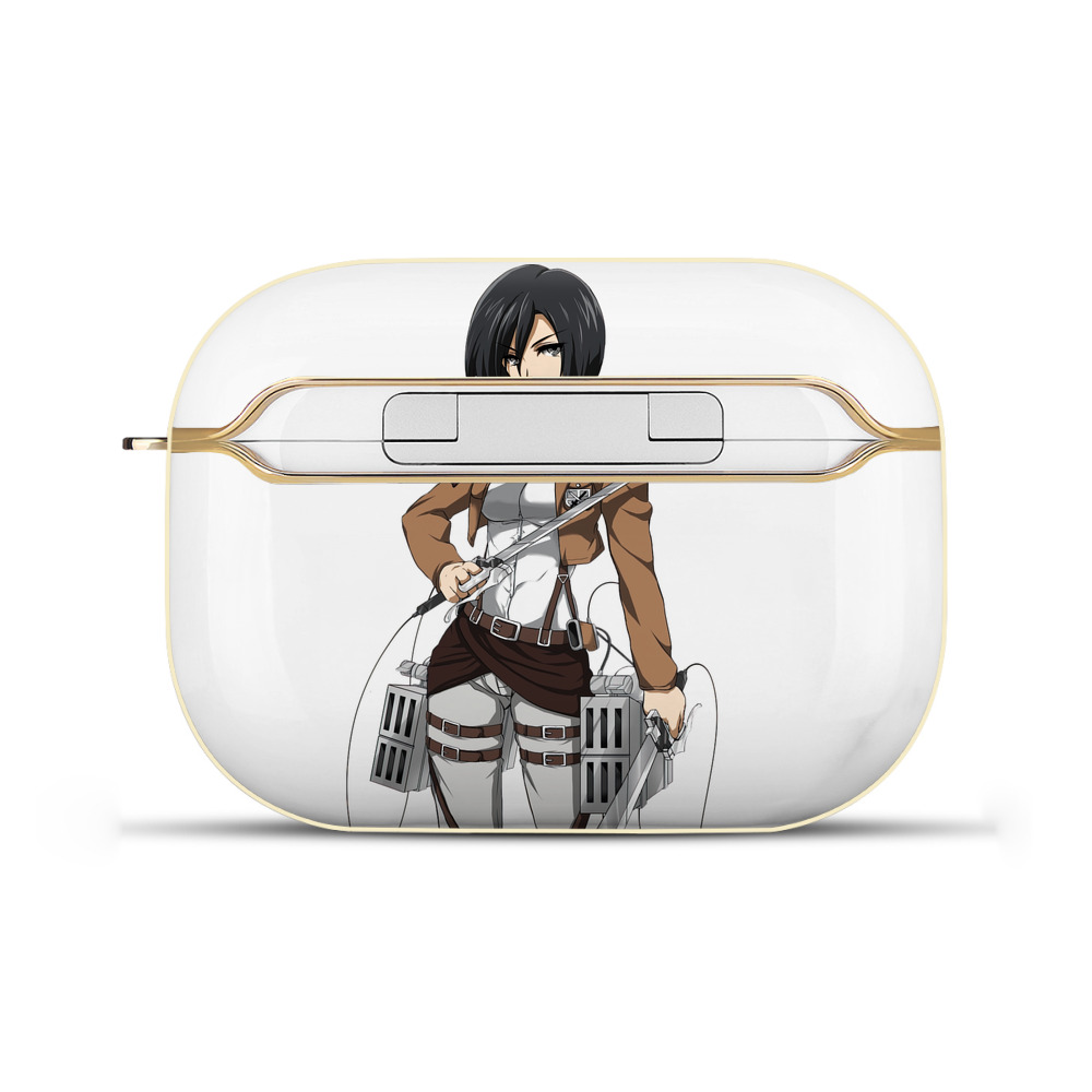 （画像用） 進撃の巨人 ミカサ·アッカーマン Attack on Titan Mikasa Ackerman 【AirPods Pro用】ハードシェル保護ケース｜耐衝撃・防指紋・カラビナ付き商品仕様