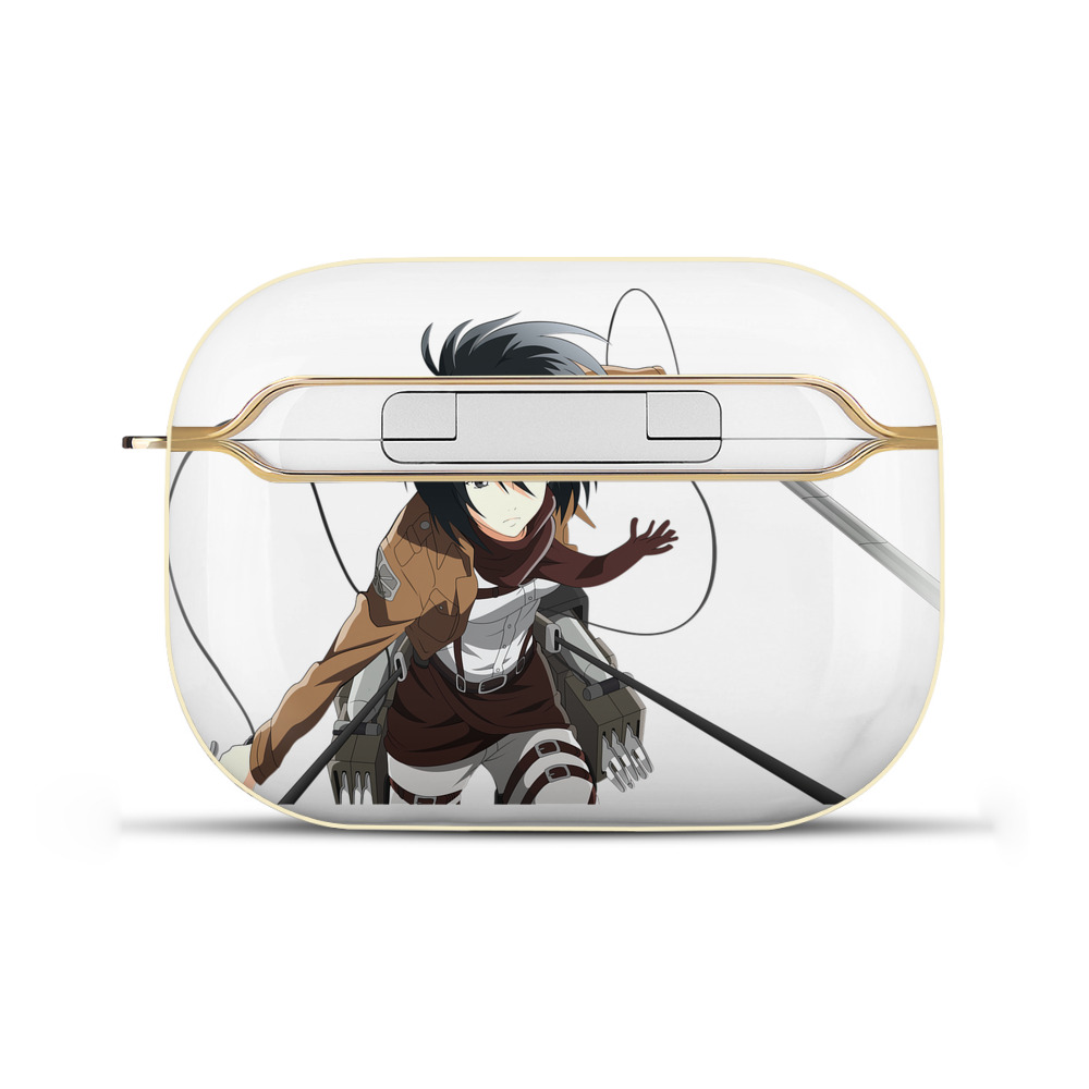 （画像用） 進撃の巨人 ミカサ·アッカーマン Attack on Titan Mikasa Ackerman 【AirPods Pro用】ハードシェル保護ケース｜耐衝撃・防指紋・カラビナ付き商品仕様