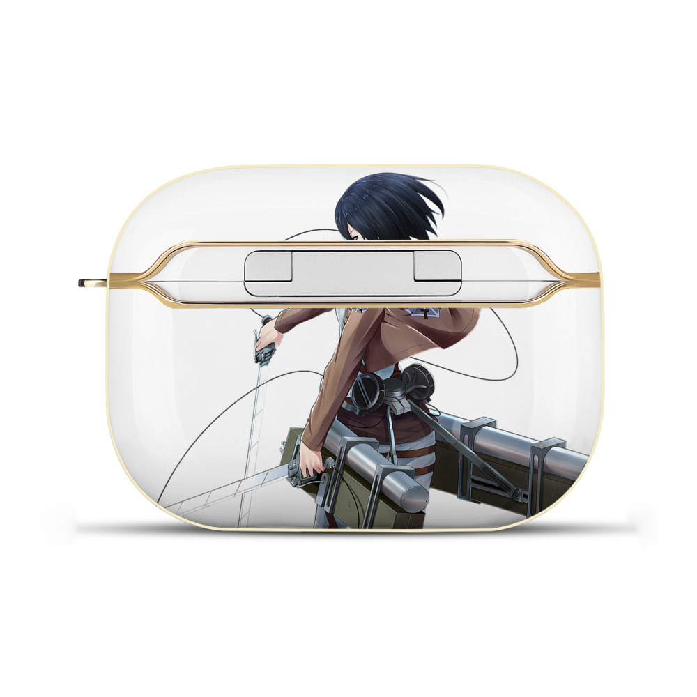 （画像用） 進撃の巨人 ミカサ·アッカーマン Attack on Titan Mikasa Ackerman 【AirPods Pro用】ハードシェル保護ケース｜耐衝撃・防指紋・カラビナ付き商品仕様