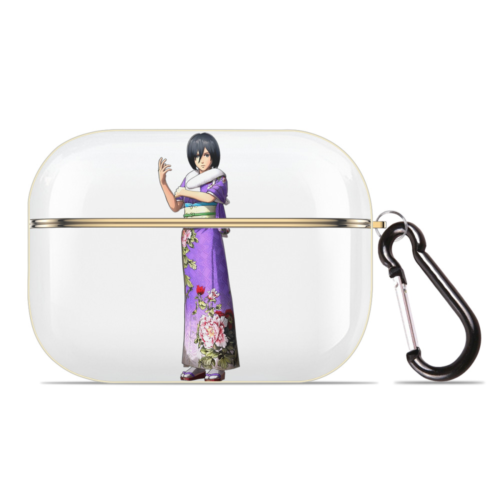 （画像用） 進撃の巨人 ミカサ·アッカーマン Attack on Titan Mikasa Ackerman 【AirPods Pro用】ハードシェル保護ケース｜耐衝撃・防指紋・カラビナ付き商品仕様