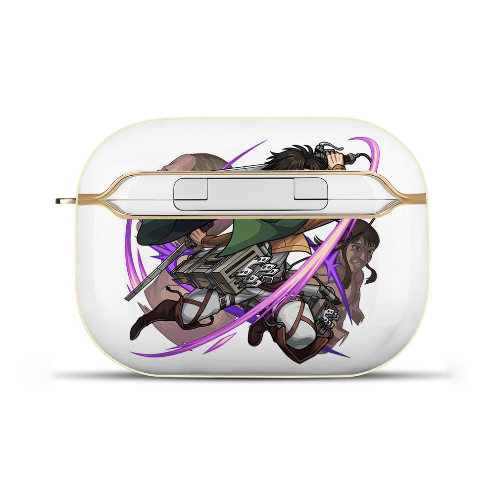 （画像用） 進撃の巨人 リヴァイ·アッカーマン Attack on Titan Levi Ackerman 【AirPods Pro用】ハードシェル保護ケース｜耐衝撃・防指紋・カラビナ付き商品仕様