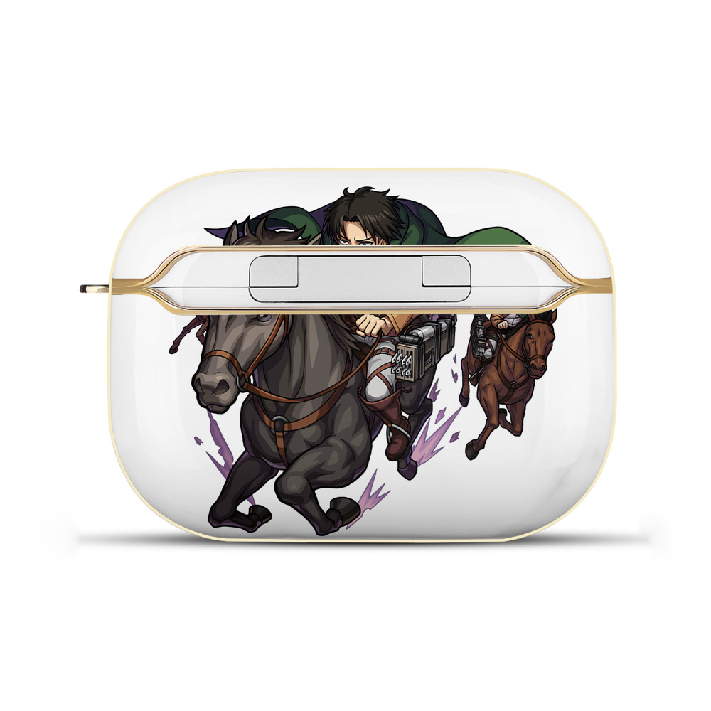 （画像用） 進撃の巨人 リヴァイ·アッカーマン Attack on Titan Levi Ackerman 【AirPods Pro用】ハードシェル保護ケース｜耐衝撃・防指紋・カラビナ付き商品仕様