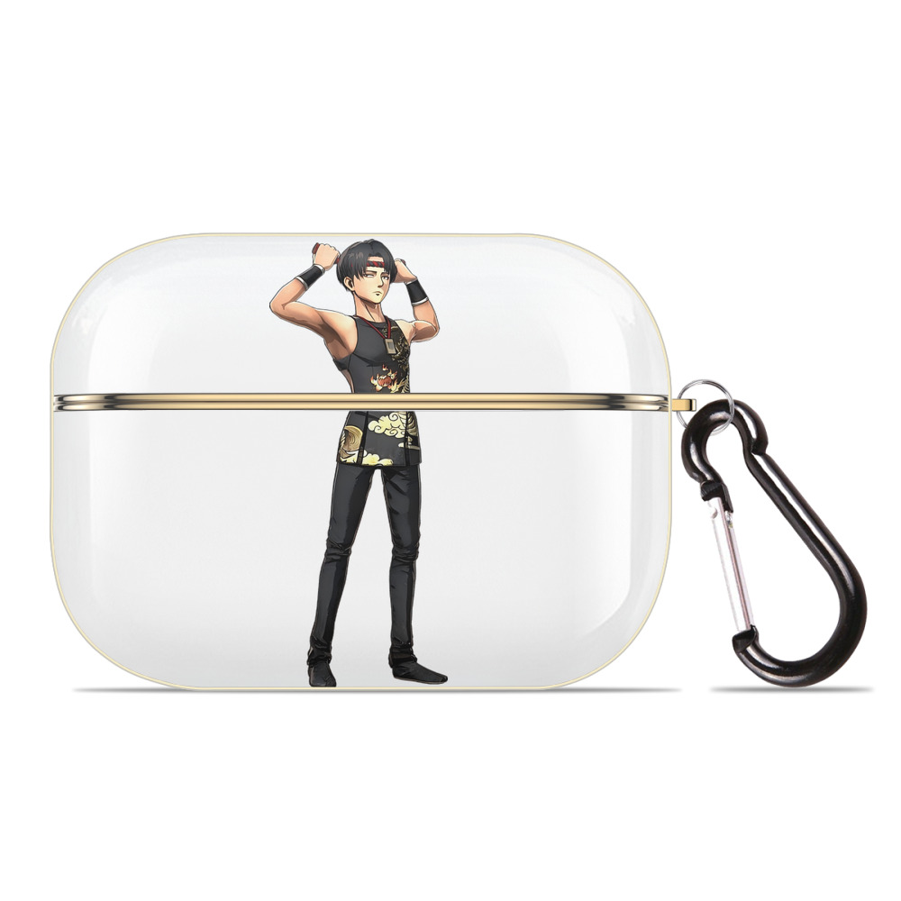 （画像用） 進撃の巨人 リヴァイ·アッカーマン Attack on Titan Levi Ackerman 【AirPods Pro用】ハードシェル保護ケース｜耐衝撃・防指紋・カラビナ付き商品仕様