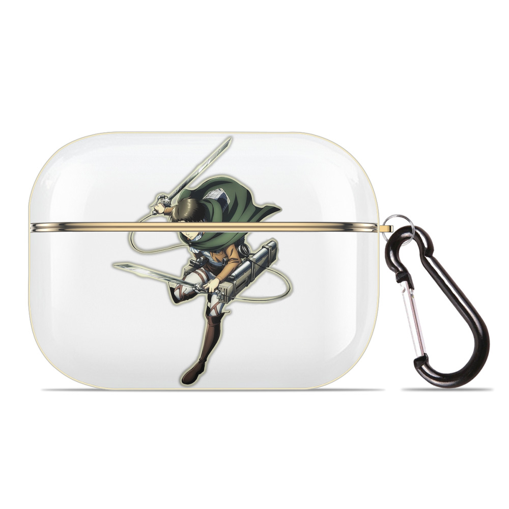（画像用） 進撃の巨人 リヴァイ·アッカーマン Attack on Titan Levi Ackerman 【AirPods Pro用】ハードシェル保護ケース｜耐衝撃・防指紋・カラビナ付き商品仕様