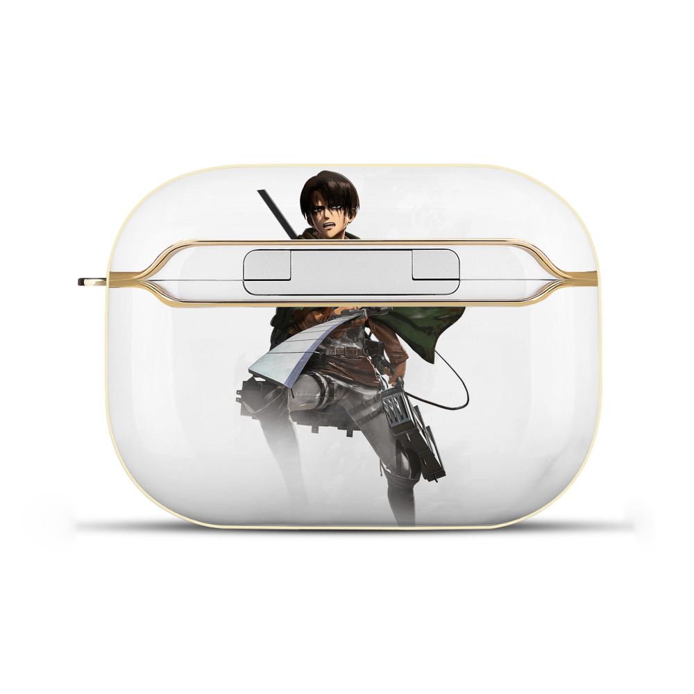 （画像用） 進撃の巨人 リヴァイ·アッカーマン Attack on Titan Levi Ackerman 【AirPods Pro用】ハードシェル保護ケース｜耐衝撃・防指紋・カラビナ付き商品仕様