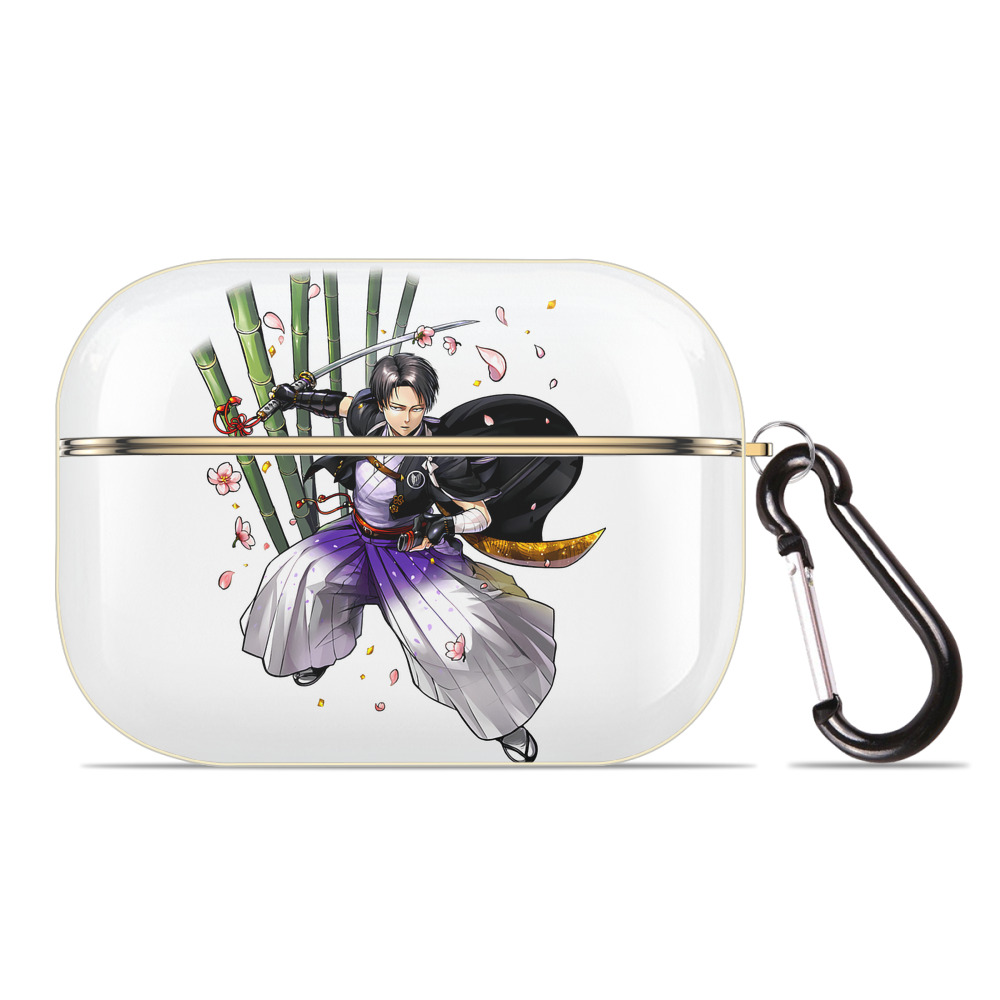 （画像用） 進撃の巨人 リヴァイ·アッカーマン Attack on Titan Levi Ackerman 【AirPods Pro用】ハードシェル保護ケース｜耐衝撃・防指紋・カラビナ付き商品仕様