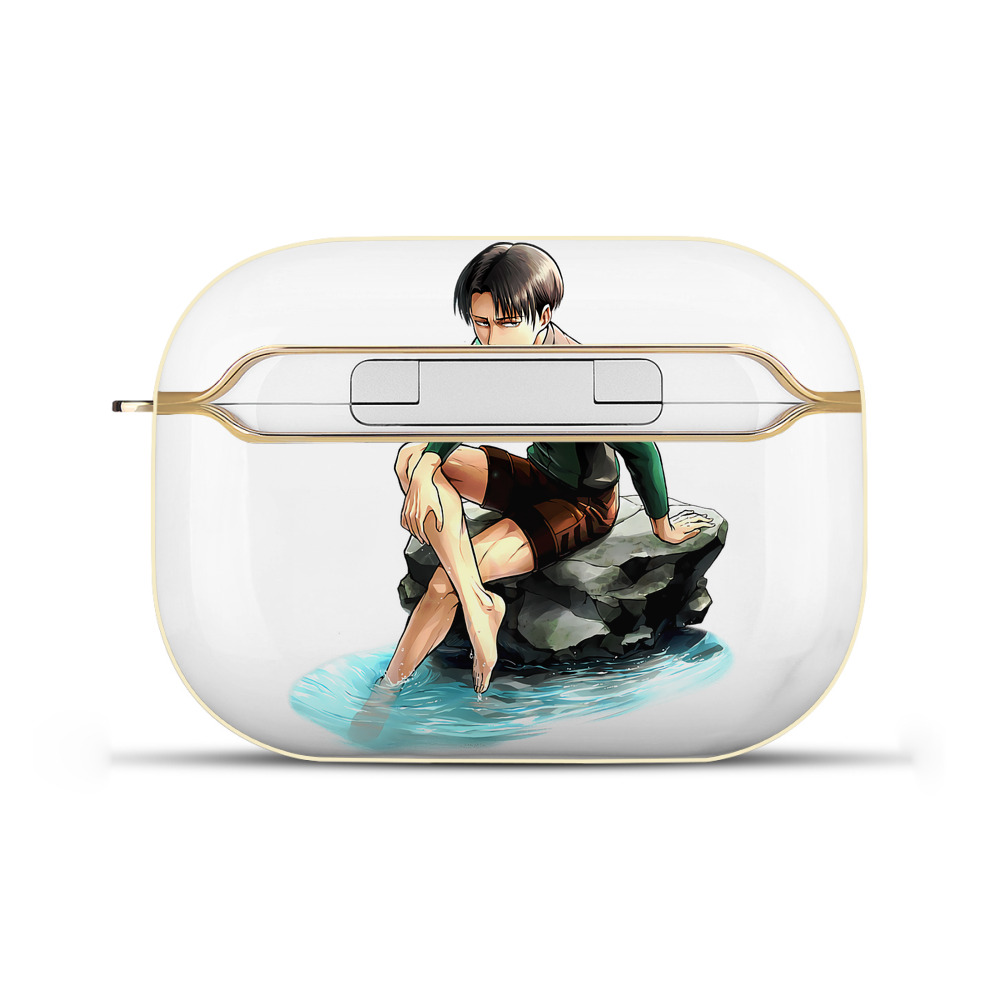（画像用） 進撃の巨人 リヴァイ·アッカーマン Attack on Titan Levi Ackerman 【AirPods Pro用】ハードシェル保護ケース｜耐衝撃・防指紋・カラビナ付き商品仕様
