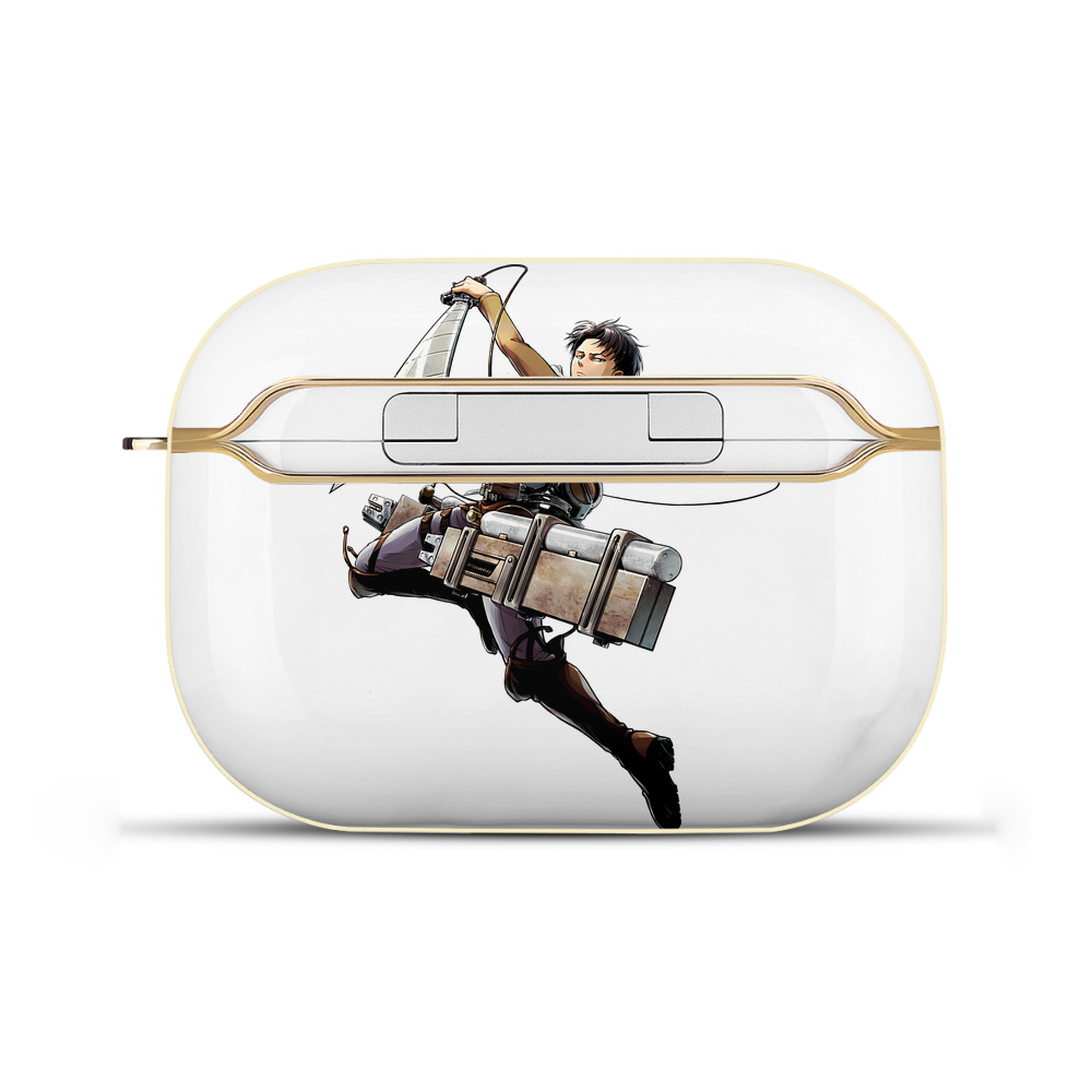 （画像用） 進撃の巨人 リヴァイ·アッカーマン Attack on Titan Levi Ackerman 【AirPods Pro用】ハードシェル保護ケース｜耐衝撃・防指紋・カラビナ付き商品仕様