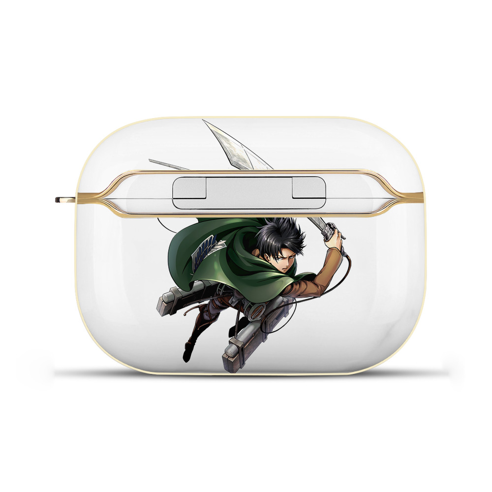 （画像用） 進撃の巨人 リヴァイ·アッカーマン Attack on Titan Levi Ackerman 【AirPods Pro用】ハードシェル保護ケース｜耐衝撃・防指紋・カラビナ付き商品仕様