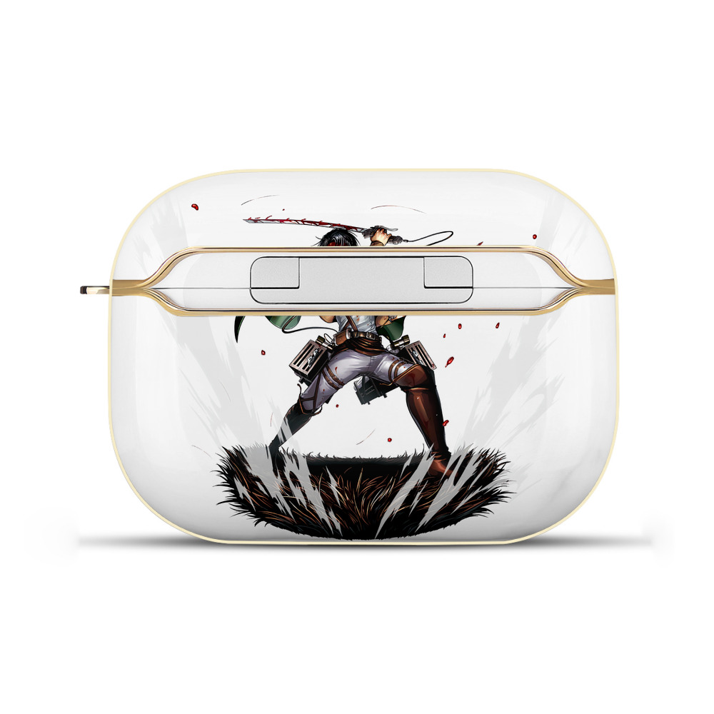 （画像用） 進撃の巨人 リヴァイ·アッカーマン Attack on Titan Levi Ackerman 【AirPods Pro用】ハードシェル保護ケース｜耐衝撃・防指紋・カラビナ付き商品仕様