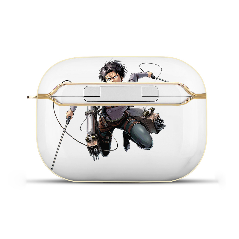 （画像用） 進撃の巨人 リヴァイ·アッカーマン Attack on Titan Levi Ackerman 【AirPods Pro用】ハードシェル保護ケース｜耐衝撃・防指紋・カラビナ付き商品仕様