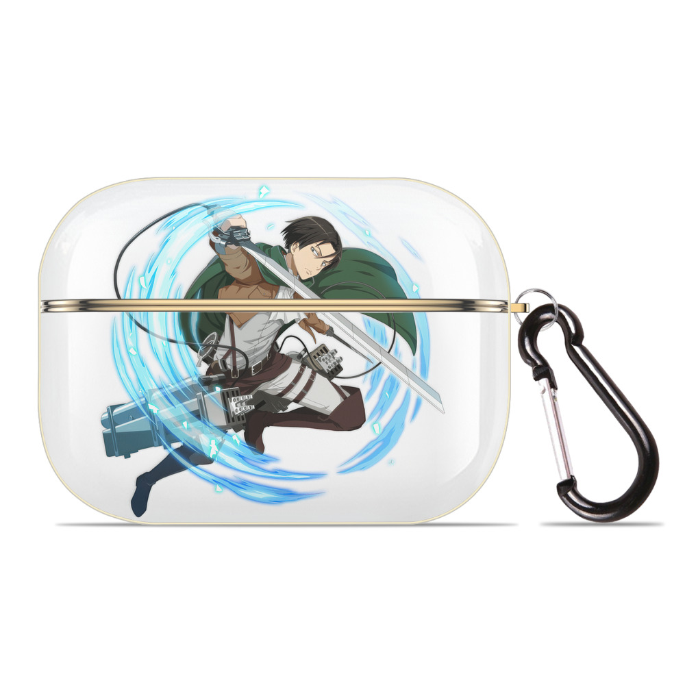 （画像用） 進撃の巨人 リヴァイ·アッカーマン Attack on Titan Levi Ackerman 【AirPods Pro用】ハードシェル保護ケース｜耐衝撃・防指紋・カラビナ付き商品仕様
