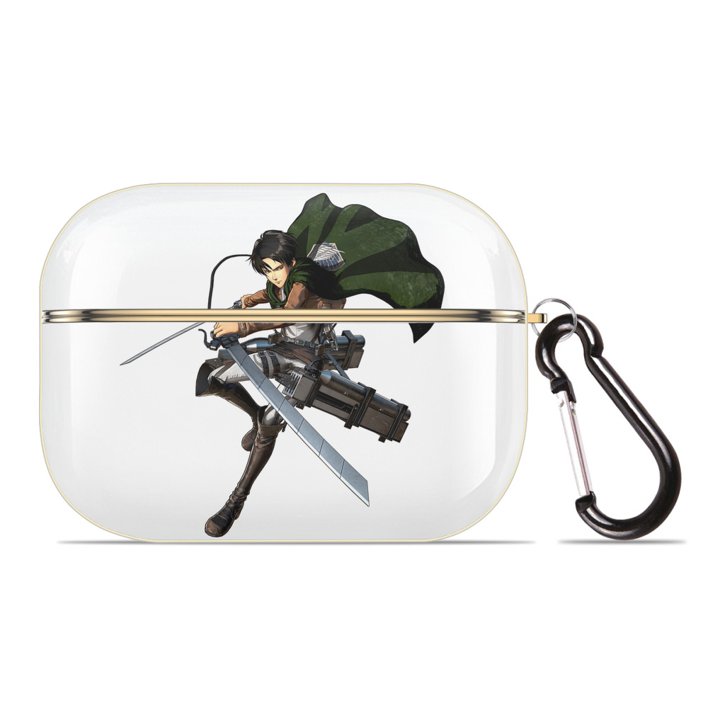 （画像用） 進撃の巨人 リヴァイ·アッカーマン Attack on Titan Levi Ackerman 【AirPods Pro用】ハードシェル保護ケース｜耐衝撃・防指紋・カラビナ付き商品仕様