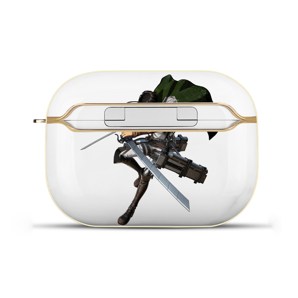 （画像用） 進撃の巨人 リヴァイ·アッカーマン Attack on Titan Levi Ackerman 【AirPods Pro用】ハードシェル保護ケース｜耐衝撃・防指紋・カラビナ付き商品仕様