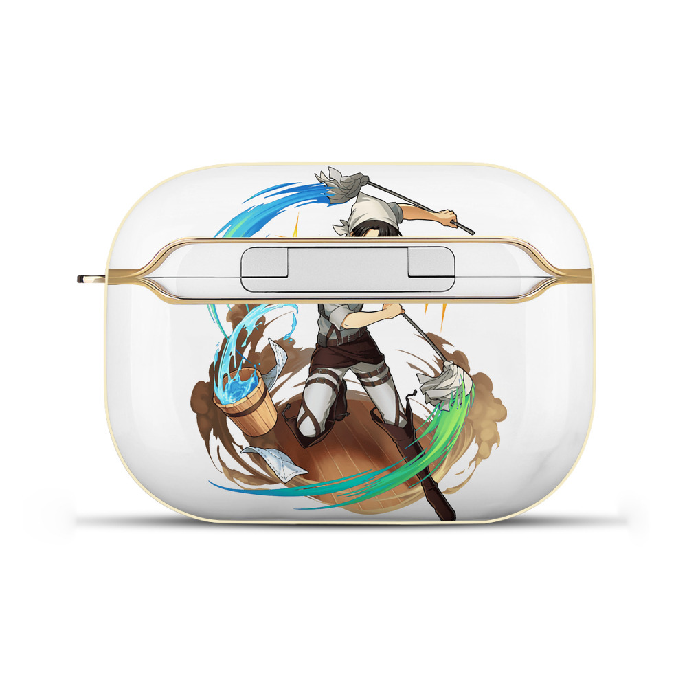 （画像用） 進撃の巨人 リヴァイ·アッカーマン Attack on Titan Levi Ackerman 【AirPods Pro用】ハードシェル保護ケース｜耐衝撃・防指紋・カラビナ付き商品仕様
