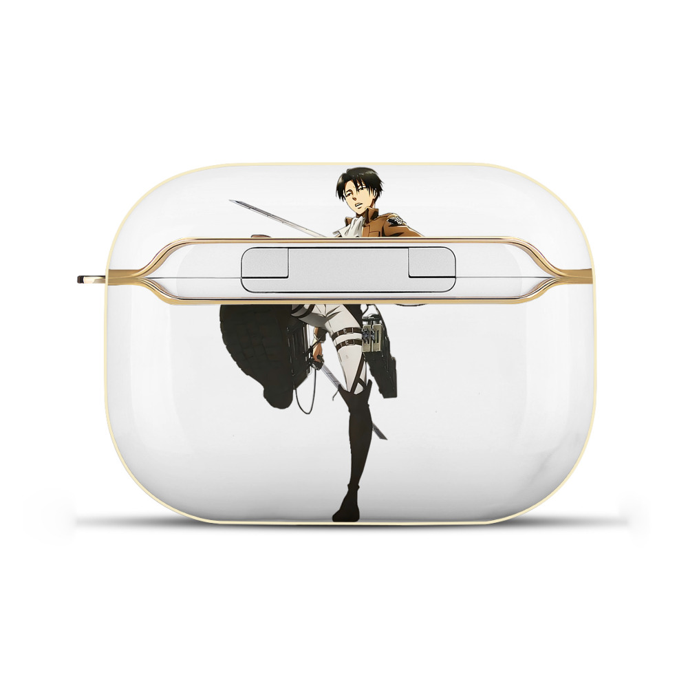 （画像用） 進撃の巨人 リヴァイ·アッカーマン Attack on Titan Levi Ackerman 【AirPods Pro用】ハードシェル保護ケース｜耐衝撃・防指紋・カラビナ付き商品仕様