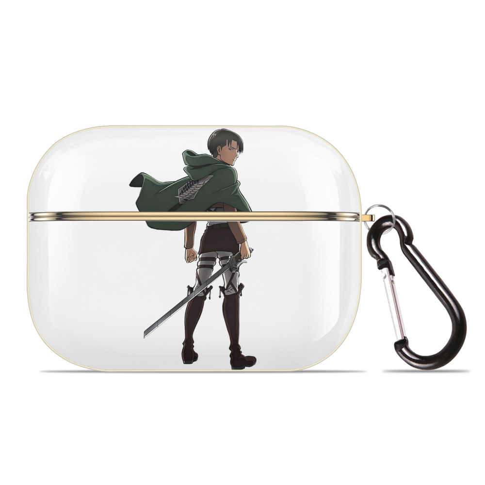 （画像用） 進撃の巨人 リヴァイ·アッカーマン Attack on Titan Levi Ackerman 【AirPods Pro用】ハードシェル保護ケース｜耐衝撃・防指紋・カラビナ付き商品仕様