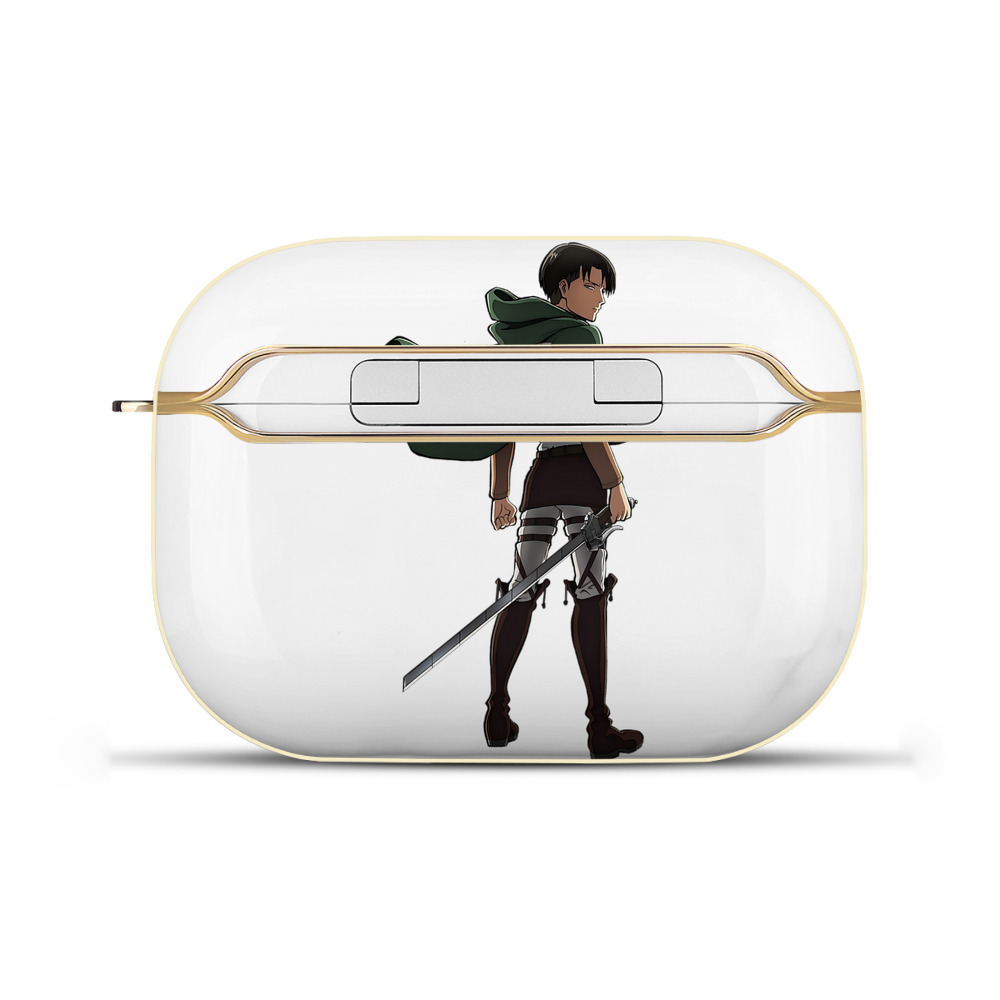 （画像用） 進撃の巨人 リヴァイ·アッカーマン Attack on Titan Levi Ackerman 【AirPods Pro用】ハードシェル保護ケース｜耐衝撃・防指紋・カラビナ付き商品仕様