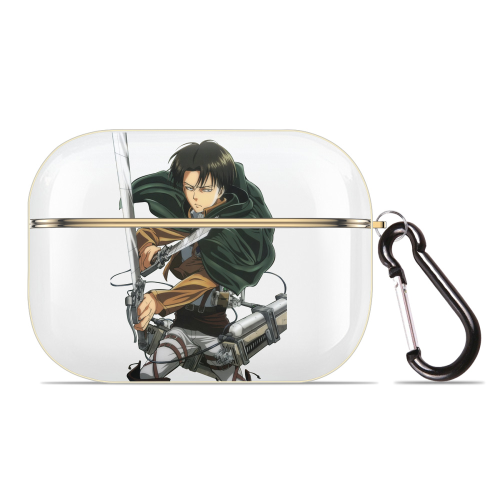 （画像用） 進撃の巨人 リヴァイ·アッカーマン Attack on Titan Levi Ackerman 【AirPods Pro用】ハードシェル保護ケース｜耐衝撃・防指紋・カラビナ付き商品仕様