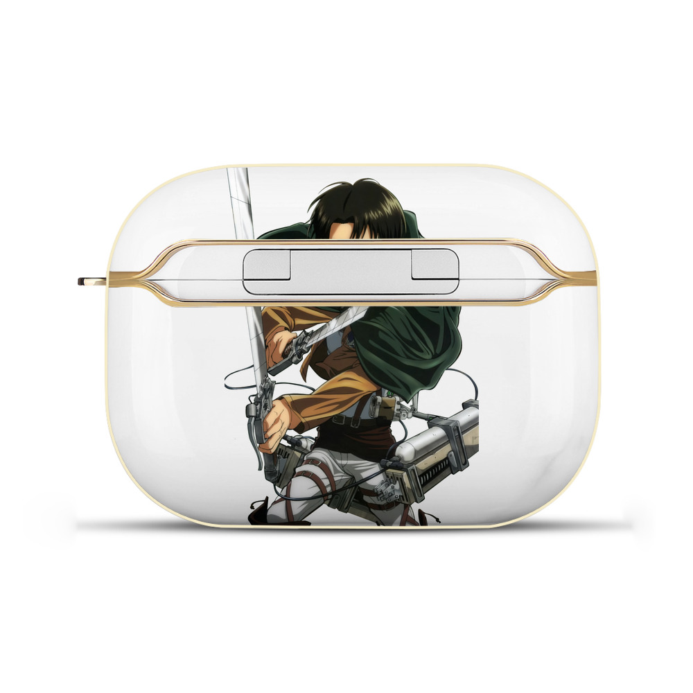 （画像用） 進撃の巨人 リヴァイ·アッカーマン Attack on Titan Levi Ackerman 【AirPods Pro用】ハードシェル保護ケース｜耐衝撃・防指紋・カラビナ付き商品仕様