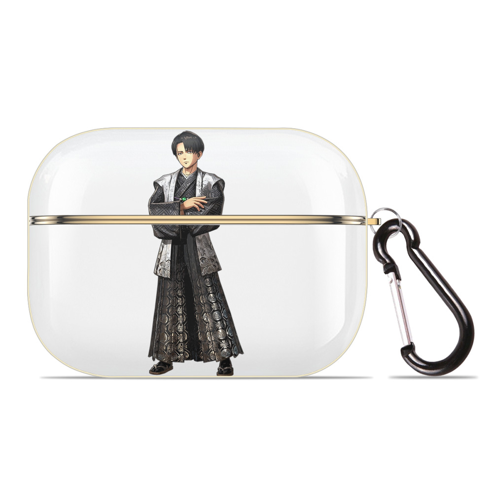 （画像用） 進撃の巨人 リヴァイ·アッカーマン Attack on Titan Levi Ackerman 【AirPods Pro用】ハードシェル保護ケース｜耐衝撃・防指紋・カラビナ付き商品仕様