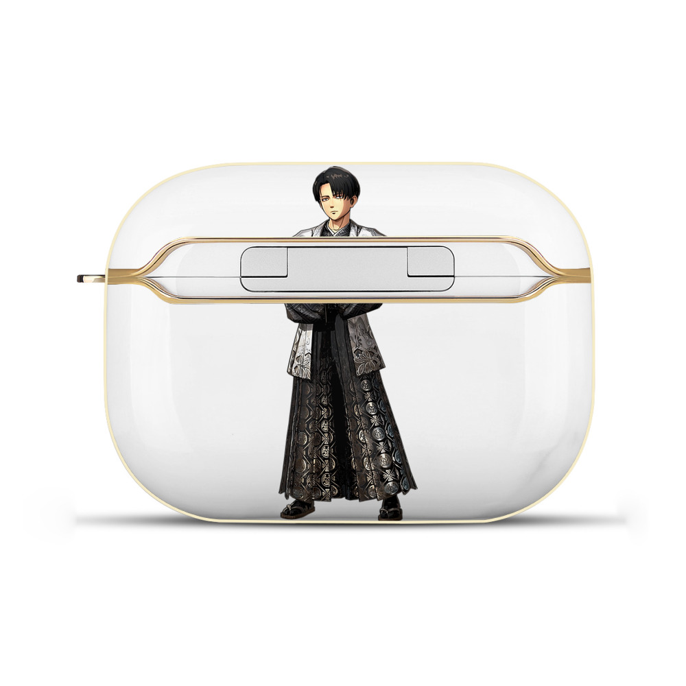 （画像用） 進撃の巨人 リヴァイ·アッカーマン Attack on Titan Levi Ackerman 【AirPods Pro用】ハードシェル保護ケース｜耐衝撃・防指紋・カラビナ付き商品仕様