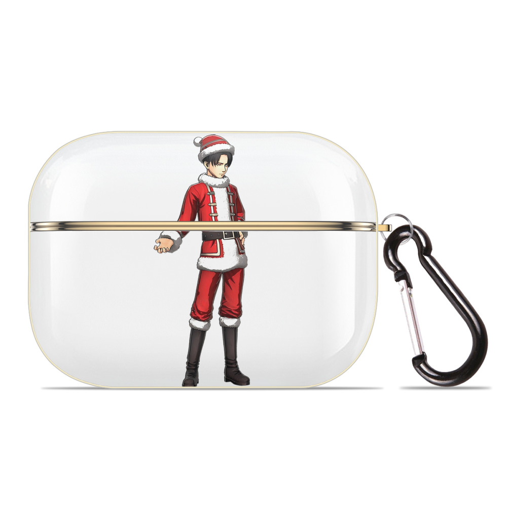 （画像用） 進撃の巨人 リヴァイ·アッカーマン Attack on Titan Levi Ackerman 【AirPods Pro用】ハードシェル保護ケース｜耐衝撃・防指紋・カラビナ付き商品仕様
