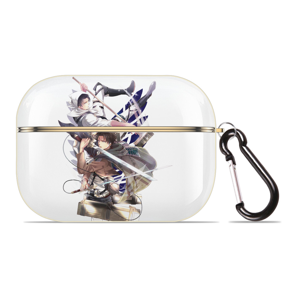 （画像用） 進撃の巨人 リヴァイ·アッカーマン Attack on Titan Levi Ackerman 【AirPods Pro用】ハードシェル保護ケース｜耐衝撃・防指紋・カラビナ付き商品仕様