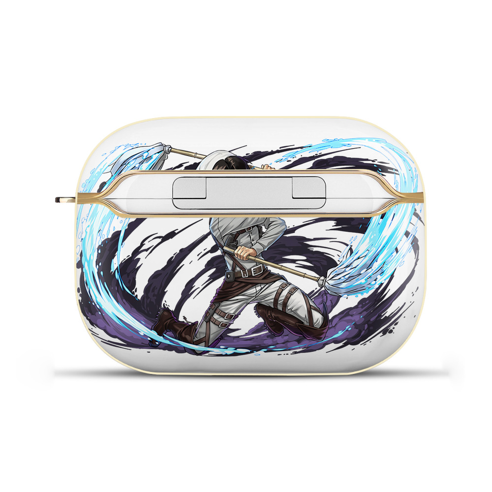 （画像用） 進撃の巨人 リヴァイ·アッカーマン Attack on Titan Levi Ackerman 【AirPods Pro用】ハードシェル保護ケース｜耐衝撃・防指紋・カラビナ付き商品仕様