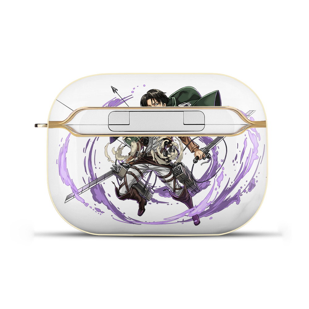 （画像用） 進撃の巨人 リヴァイ·アッカーマン Attack on Titan Levi Ackerman 【AirPods Pro用】ハードシェル保護ケース｜耐衝撃・防指紋・カラビナ付き商品仕様