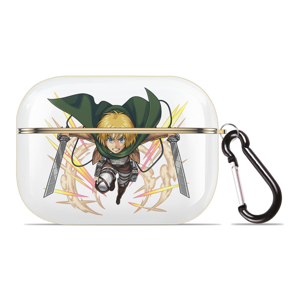 （画像用） 進撃の巨人 アルミン·アルレルト Attack on Titan Armin Arlert 【AirPods Pro用】ハードシェル保護ケース｜耐衝撃・防指紋・カラビナ付き商品仕様