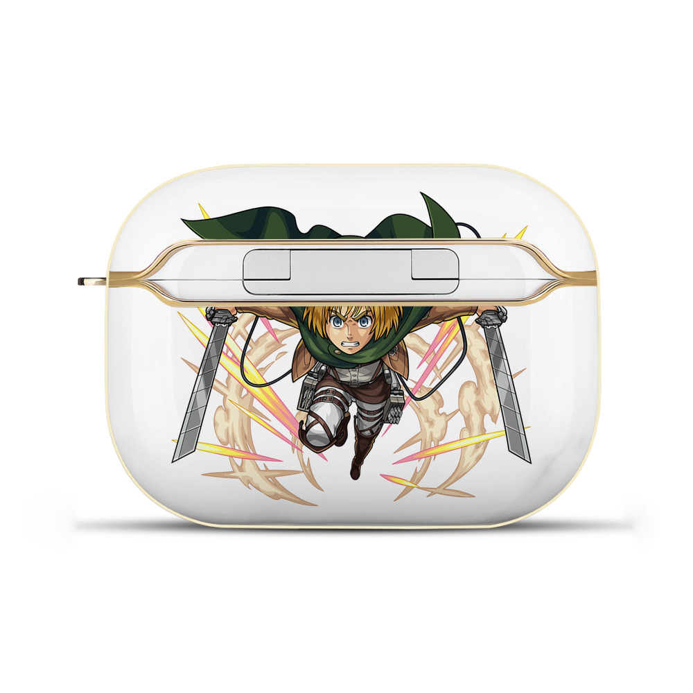 （画像用） 進撃の巨人 アルミン·アルレルト Attack on Titan Armin Arlert 【AirPods Pro用】ハードシェル保護ケース｜耐衝撃・防指紋・カラビナ付き商品仕様
