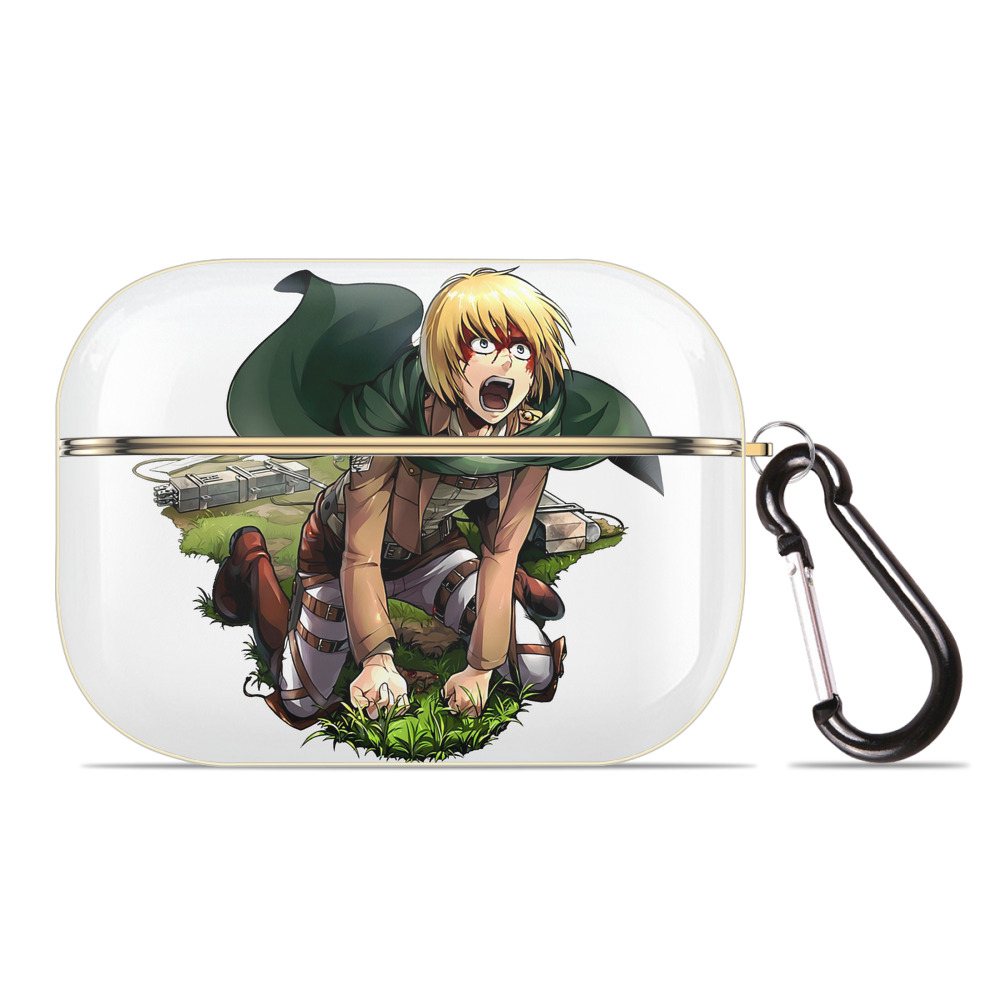 （画像用） 進撃の巨人 アルミン·アルレルト Attack on Titan Armin Arlert 【AirPods Pro用】ハードシェル保護ケース｜耐衝撃・防指紋・カラビナ付き商品仕様