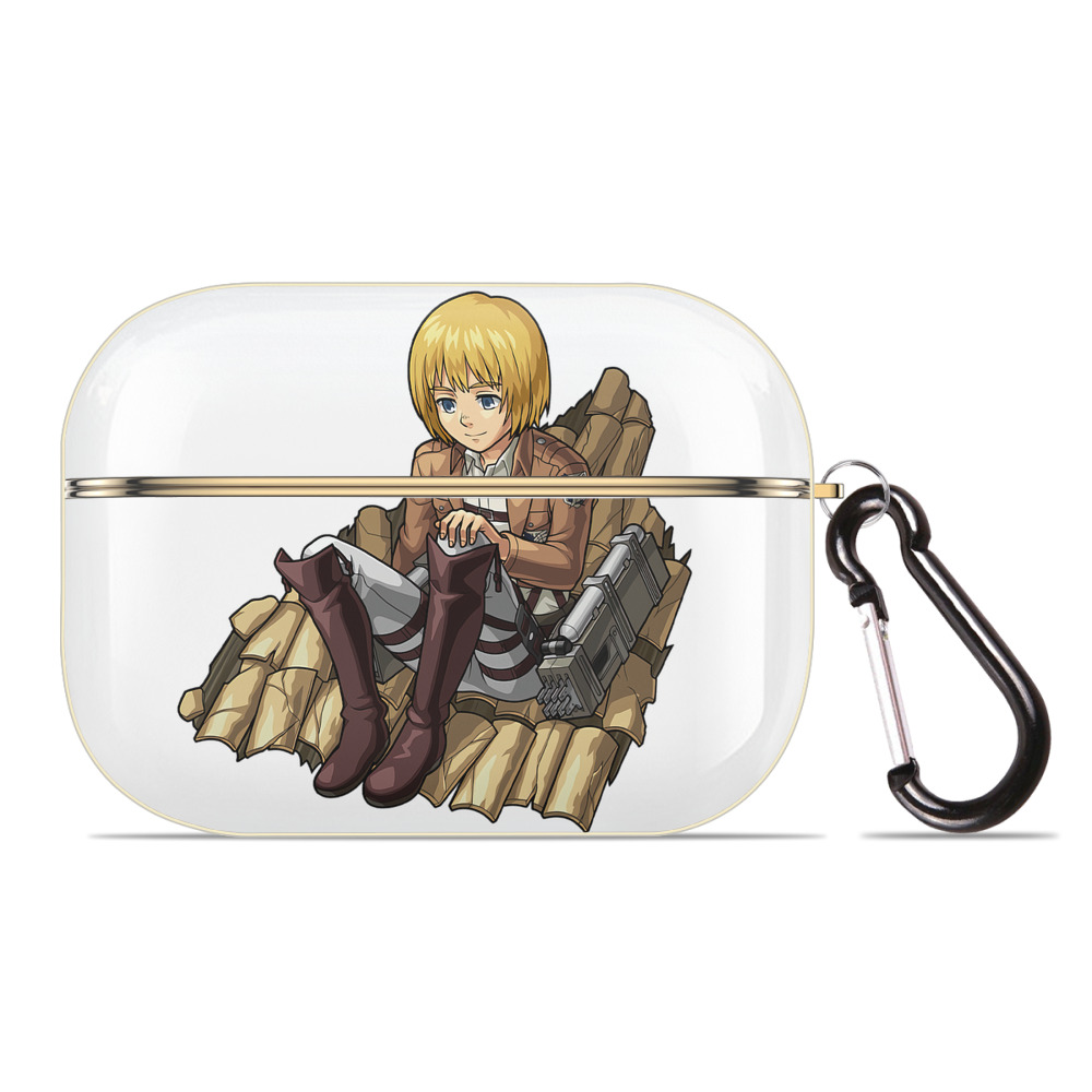 （画像用） 進撃の巨人 アルミン·アルレルト Attack on Titan Armin Arlert 【AirPods Pro用】ハードシェル保護ケース｜耐衝撃・防指紋・カラビナ付き商品仕様