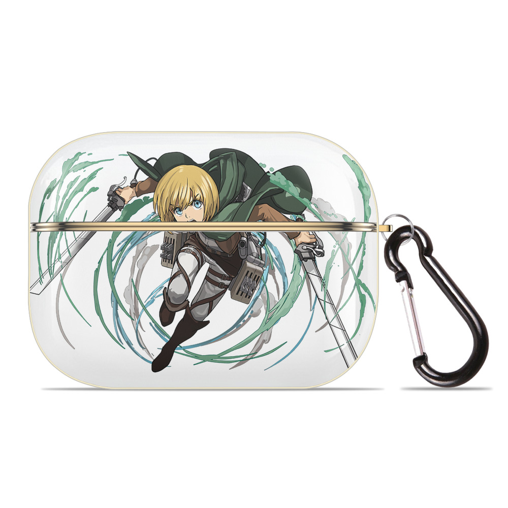 （画像用） 進撃の巨人 アルミン·アルレルト Attack on Titan Armin Arlert 【AirPods Pro用】ハードシェル保護ケース｜耐衝撃・防指紋・カラビナ付き商品仕様