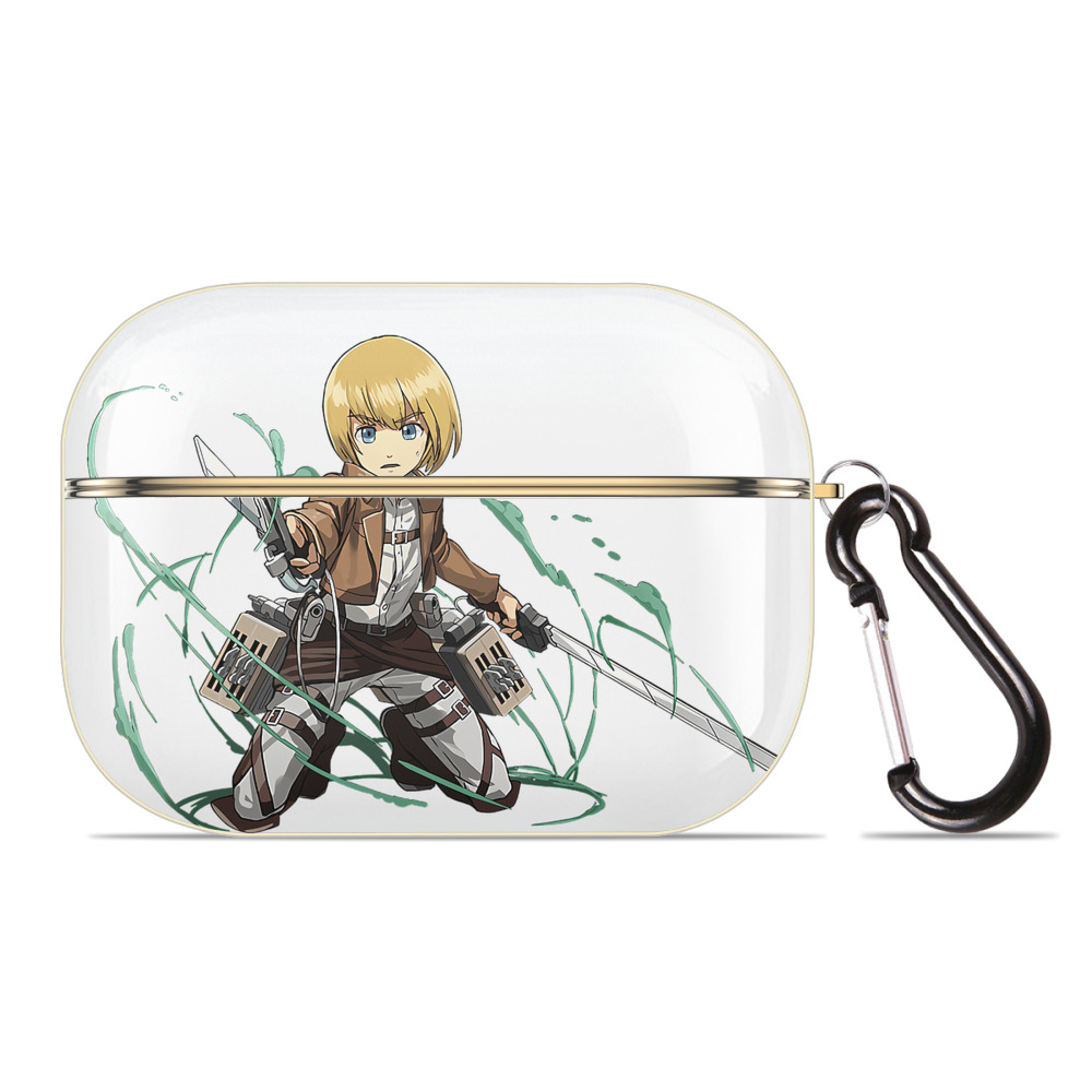 （画像用） 進撃の巨人 アルミン·アルレルト Attack on Titan Armin Arlert 【AirPods Pro用】ハードシェル保護ケース｜耐衝撃・防指紋・カラビナ付き商品仕様