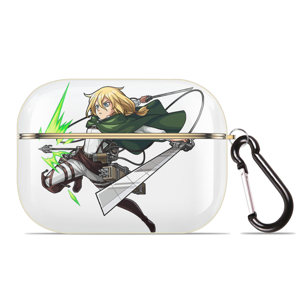 （画像用） 進撃の巨人 クリスタ·レンズ Attack on Titan Christa Lenz 【AirPods Pro用】ハードシェル保護ケース｜耐衝撃・防指紋・カラビナ付き商品仕様