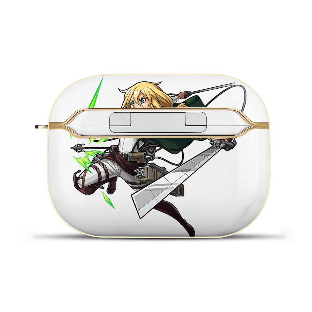 （画像用） 進撃の巨人 クリスタ·レンズ Attack on Titan Christa Lenz 【AirPods Pro用】ハードシェル保護ケース｜耐衝撃・防指紋・カラビナ付き商品仕様