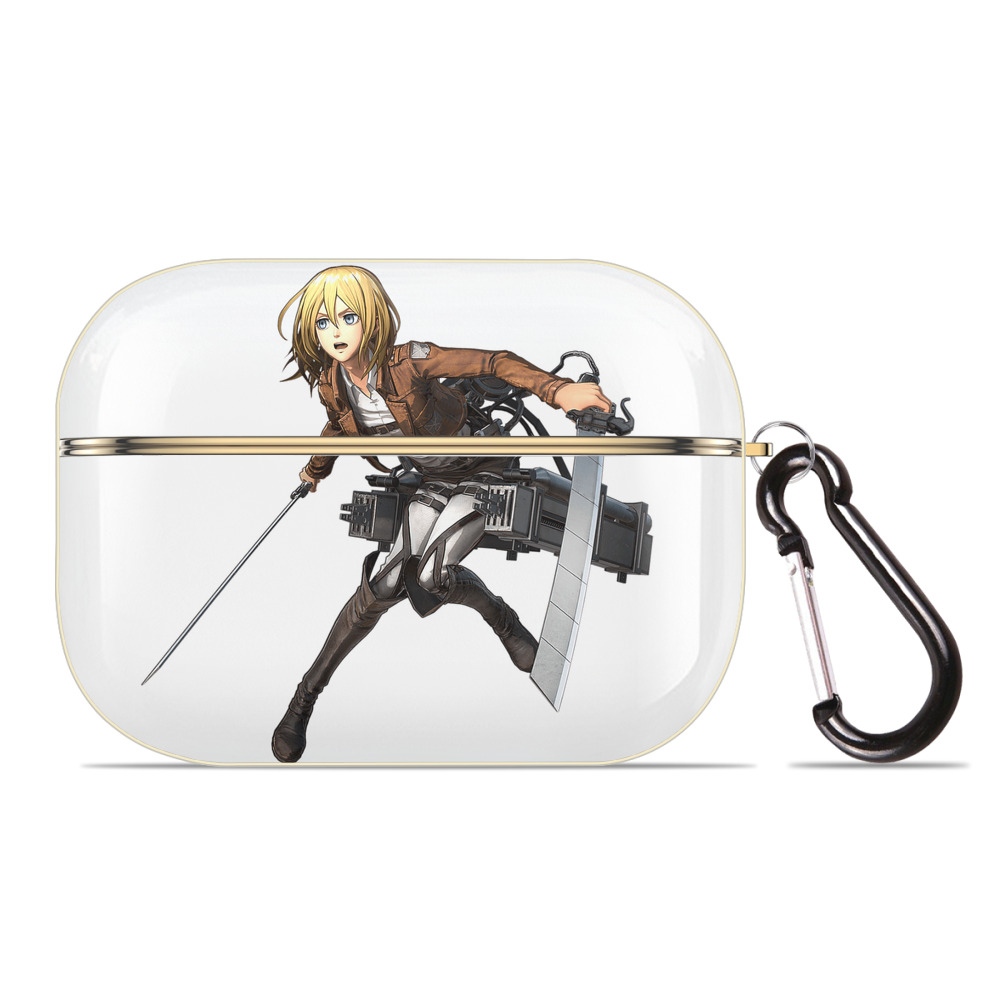 （画像用） 進撃の巨人 クリスタ·レンズ Attack on Titan Christa Lenz 【AirPods Pro用】ハードシェル保護ケース｜耐衝撃・防指紋・カラビナ付き商品仕様