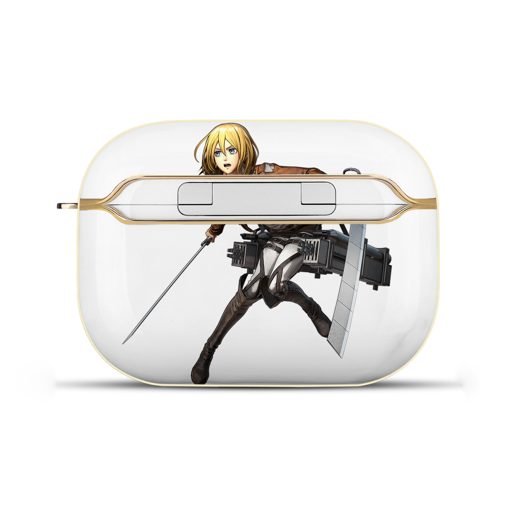 （画像用） 進撃の巨人 クリスタ·レンズ Attack on Titan Christa Lenz 【AirPods Pro用】ハードシェル保護ケース｜耐衝撃・防指紋・カラビナ付き商品仕様
