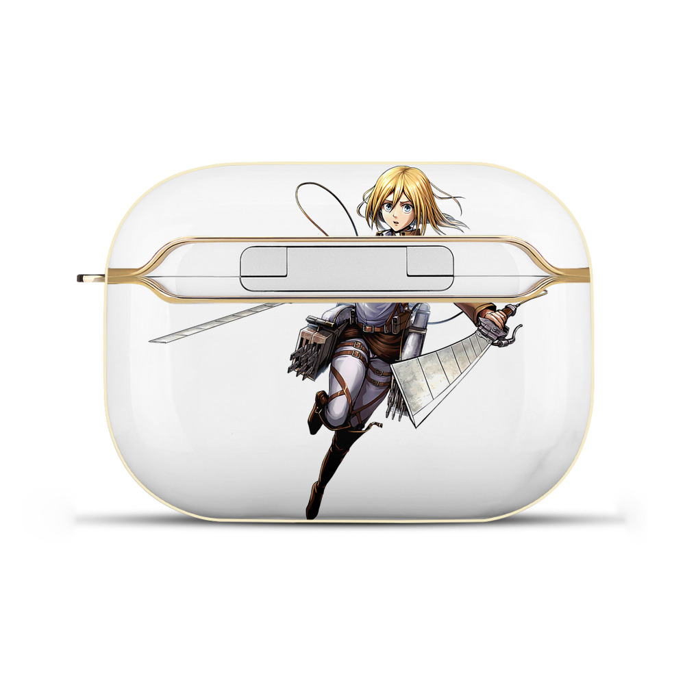 （画像用） 進撃の巨人 クリスタ·レンズ Attack on Titan Christa Lenz 【AirPods Pro用】ハードシェル保護ケース｜耐衝撃・防指紋・カラビナ付き商品仕様