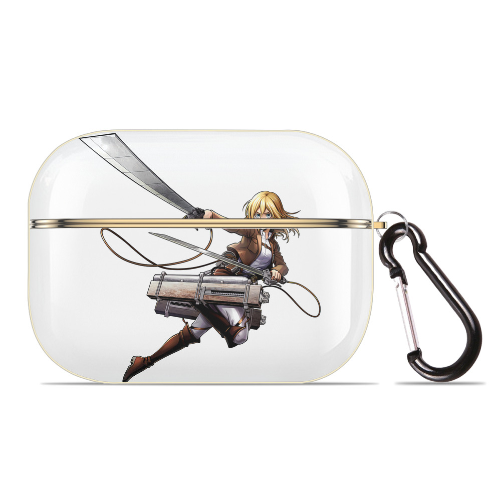 （画像用） 進撃の巨人 クリスタ·レンズ Attack on Titan Christa Lenz 【AirPods Pro用】ハードシェル保護ケース｜耐衝撃・防指紋・カラビナ付き商品仕様