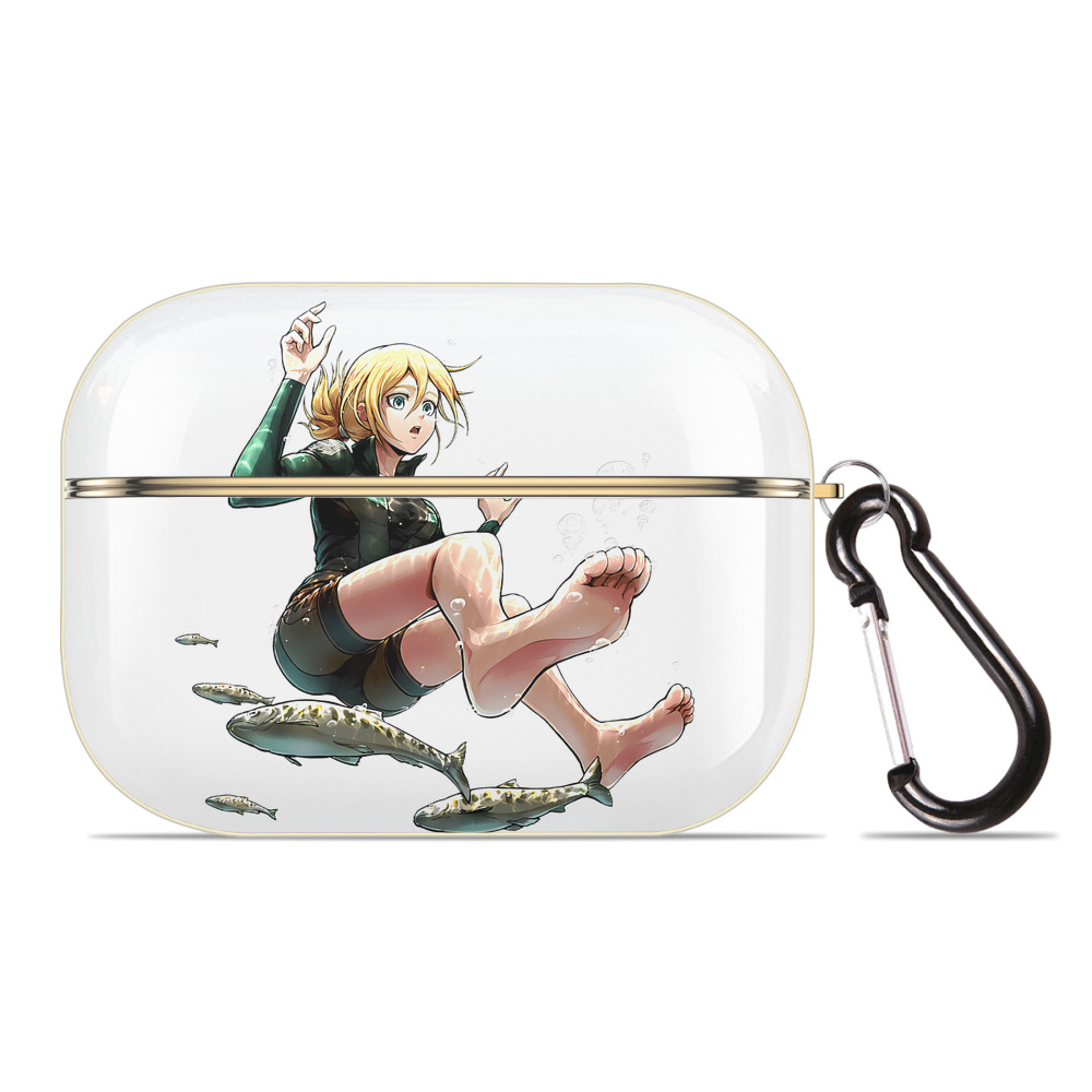 （画像用） 進撃の巨人 クリスタ·レンズ Attack on Titan Christa Lenz 【AirPods Pro用】ハードシェル保護ケース｜耐衝撃・防指紋・カラビナ付き商品仕様