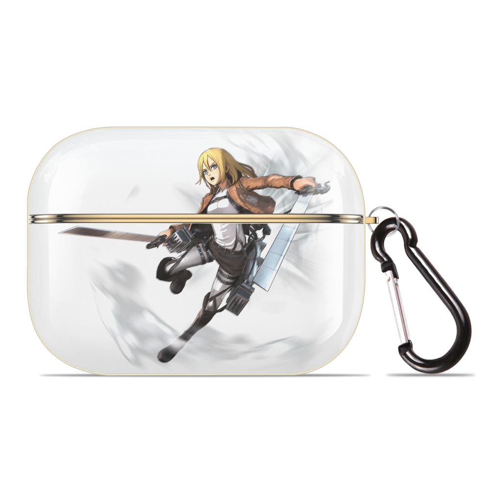 （画像用） 進撃の巨人 クリスタ·レンズ Attack on Titan Christa Lenz 【AirPods Pro用】ハードシェル保護ケース｜耐衝撃・防指紋・カラビナ付き商品仕様