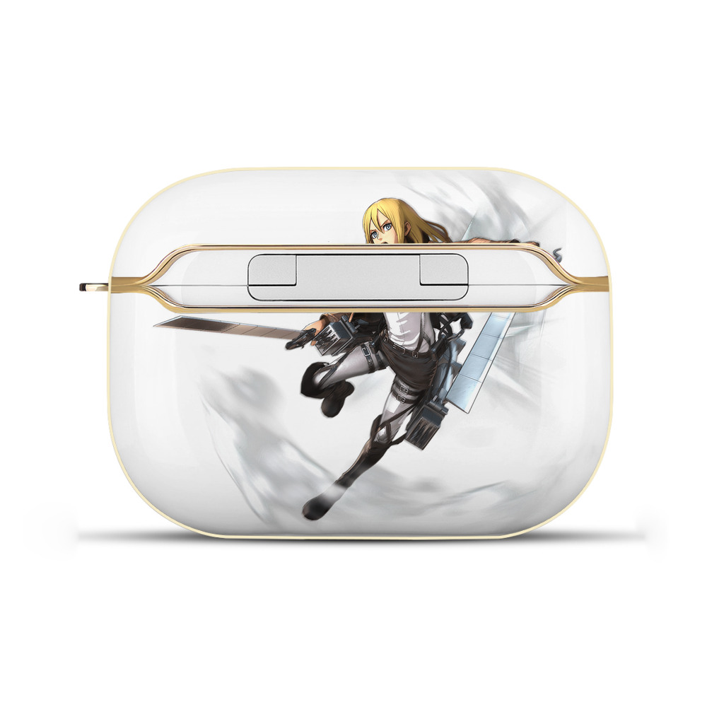 （画像用） 進撃の巨人 クリスタ·レンズ Attack on Titan Christa Lenz 【AirPods Pro用】ハードシェル保護ケース｜耐衝撃・防指紋・カラビナ付き商品仕様